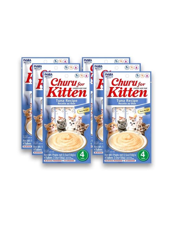 INABA Churu Tuna For Kitten Lickable Cat Treats - 56G (Pack Of 6) - Image 1